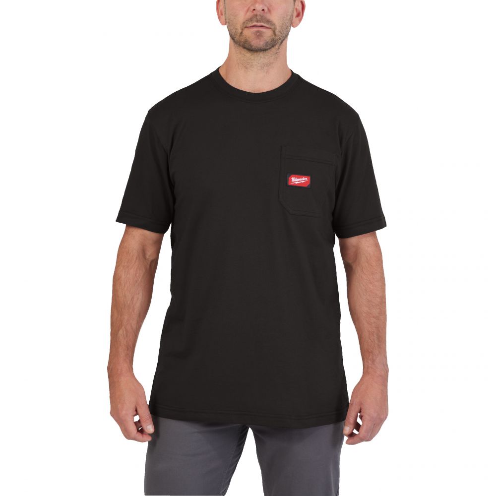 Arbeits-T-Shirt schwarz mit UV-Schutz 